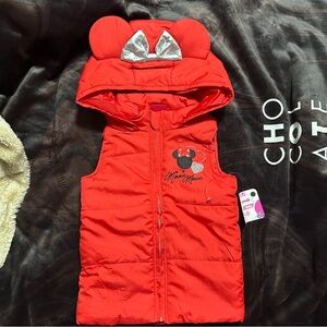 Disney Minnie Mouse Red Hooded Vest with Ears